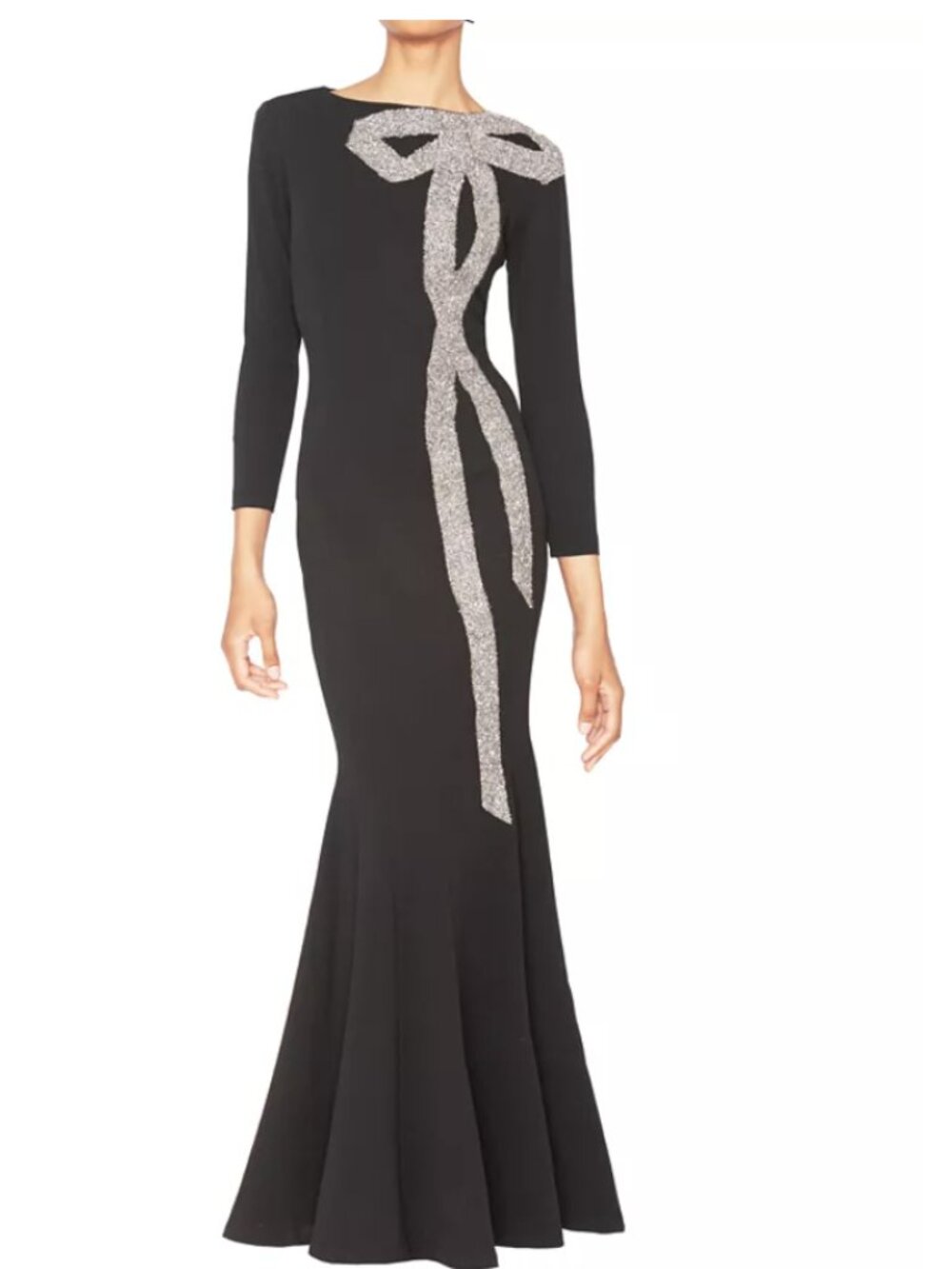 WHITE TIE by Shani Women's Bow Trim Detail Gown